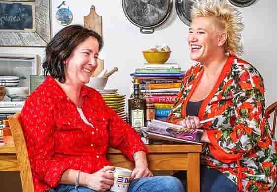 Anne Burrell and Koren Grieveson